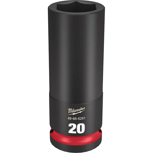 Shockwave Impact Duty 1/2" Drive 20Mm Deep 6 Point Socket-Milwaukee-49-66-6281-11390