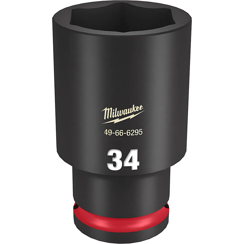 Shockwave Impact Duty 1/2" Drive 34Mm Deep 6 Point Socket-Milwaukee-49-66-6295-11424