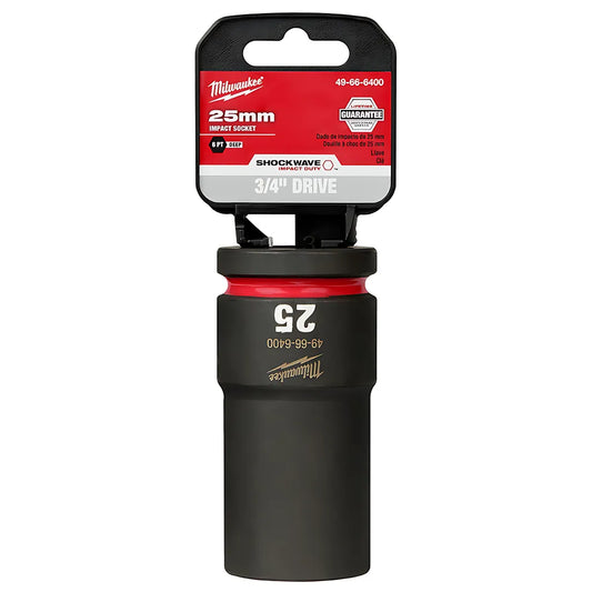 Shockwave Impact Duty 3/4" Drive 25Mm Deep 6 Point Socket-Milwaukee-49-66-6400-11509