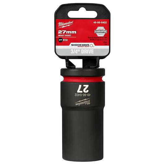 Shockwave Impact Duty 3/4" Drive 27Mm Deep 6 Point Socket-Milwaukee-49-66-6402-11513