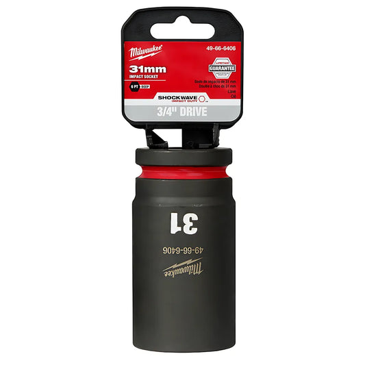 Shockwave Impact Duty 3/4" Drive 31Mm Deep 6 Point Socket-Milwaukee-49-66-6406-11522