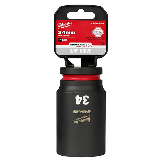 Shockwave Impact Duty 3/4" Drive 34Mm Deep 6 Point Socket-Milwaukee-49-66-6409-11528