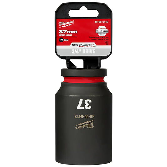 Shockwave Impact Duty 3/4" Drive 37Mm Deep 6 Point Socket-Milwaukee-49-66-6412-11534