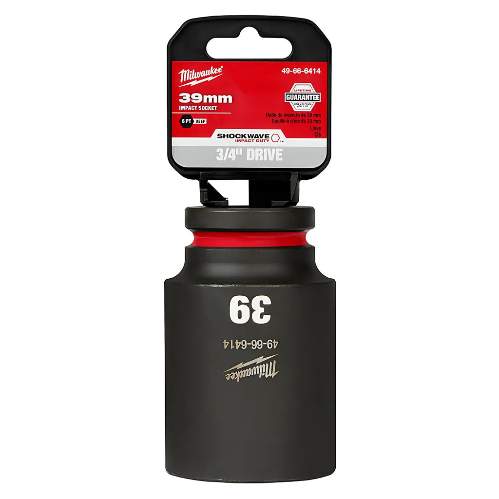 Shockwave Impact Duty 3/4" Drive 39Mm Deep 6 Point Socket-Milwaukee-49-66-6414-11538