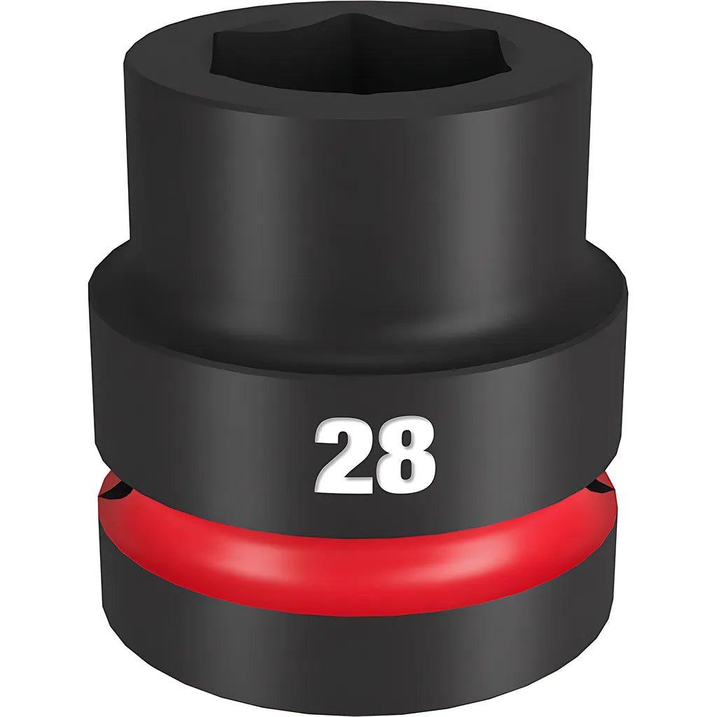 Shockwave Impact Duty 1" Drive 28Mm Standard 6 Point Socket-Milwaukee-49-66-6593-11312