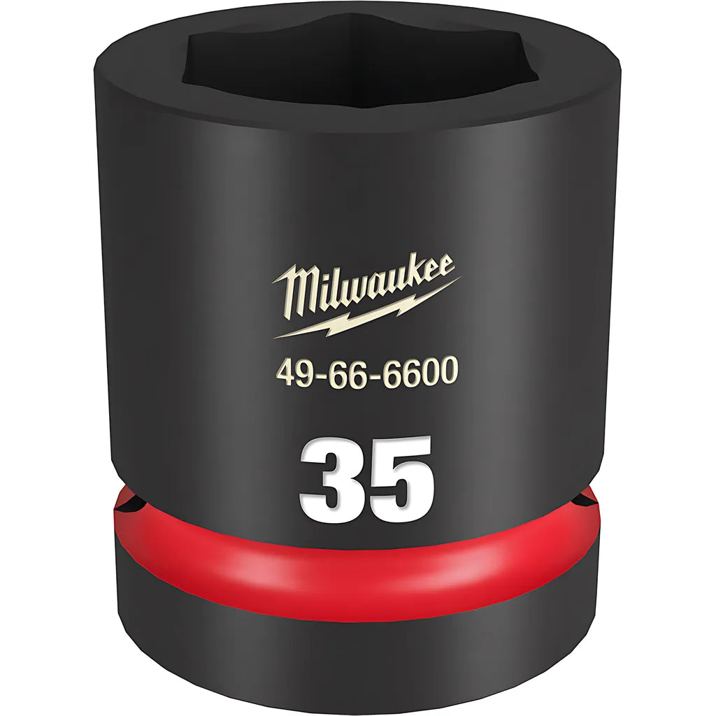 Shockwave Impact Duty 1" Drive 35Mm Standard 6 Point Socket-Milwaukee-49-66-6600-11320