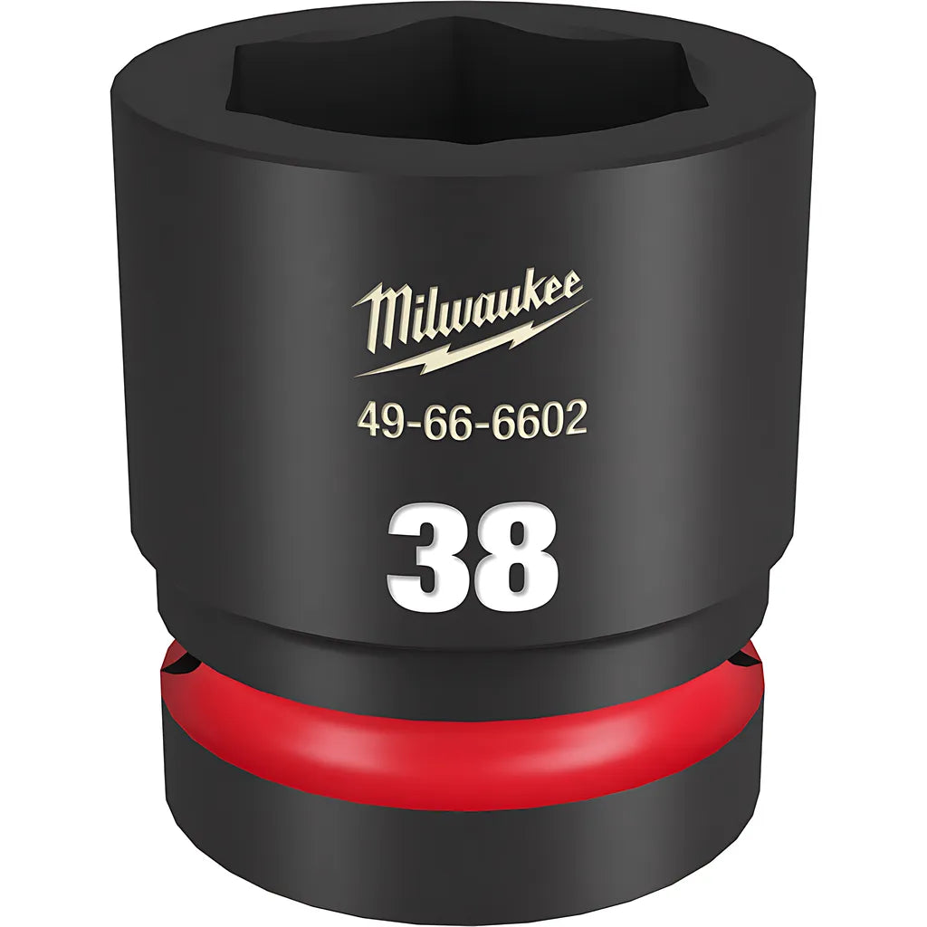 Shockwave Impact Duty 1" Drive 38Mm Standard 6 Point Socket-Milwaukee-49-66-6602-11322