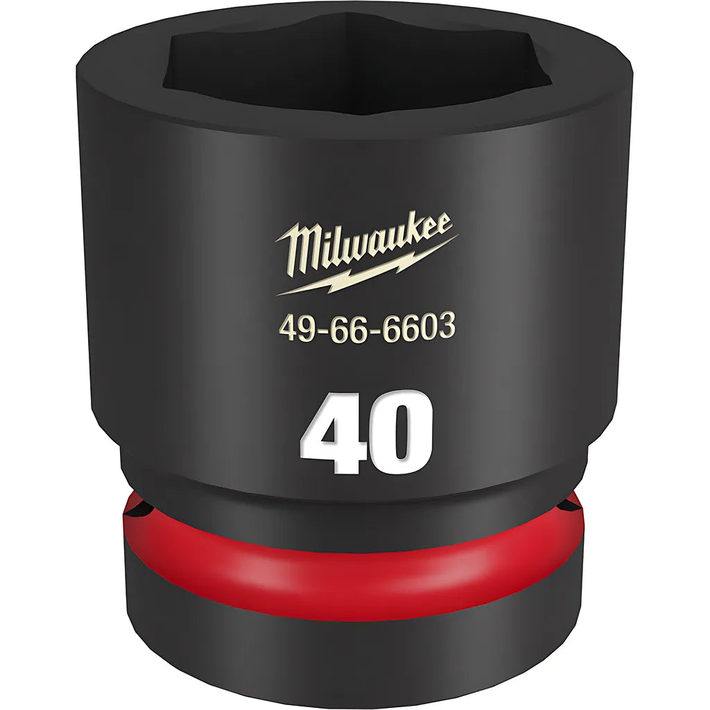 Shockwave Impact Duty 1" Drive 40Mm Standard 6 Point Socket-Milwaukee-49-66-6603-11323