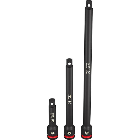 3Pc Shockwave Impact Duty 3/8" Drive Extension Set-Milwaukee-49-66-6714-5964