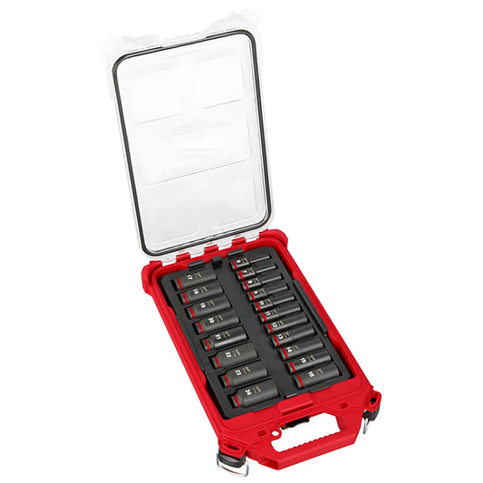 Shockwave Impact Duty Socket 3/8 Dr 19Pc Mm Packout Set-Milwaukee-49-66-6801-11661