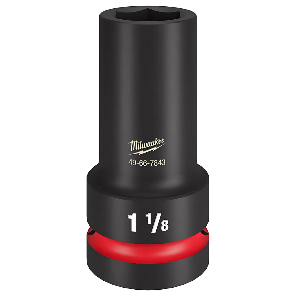 Shockwave Impact Duty 1" Drive 1-1/8" Thin Wall Extra Deep 6 Point Socket-Milwaukee-49-66-7843-10912