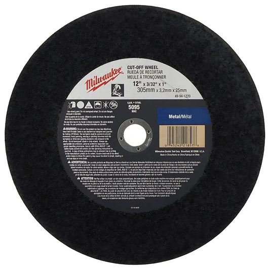 12 In. X 3/32 In. X 1 In. Cut-Off Wheel (Type 1)-Milwaukee-49-94-1220-4489