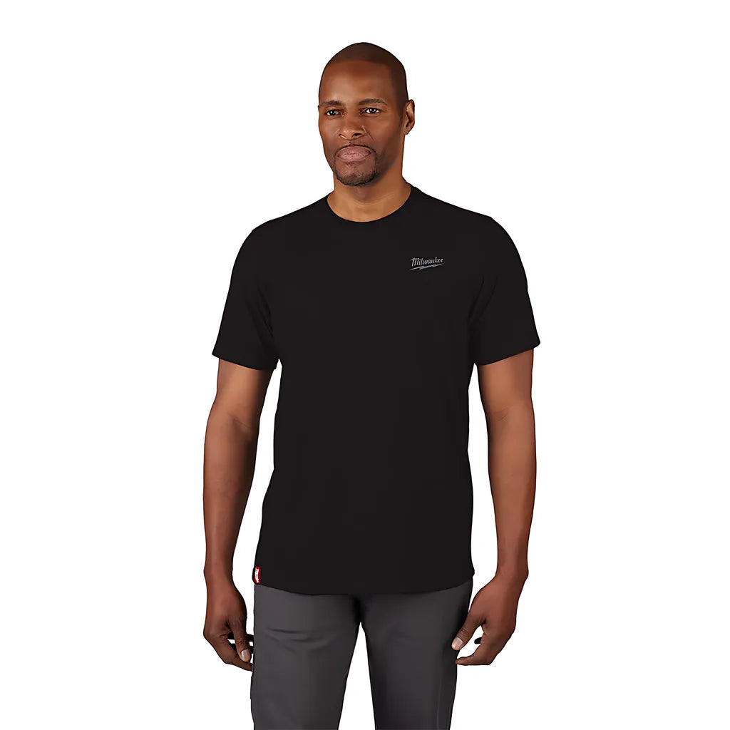 Freeflex Hybrid Work Tee - Short Sleeve - Black 2X-Milwaukee-603B-2X-8036