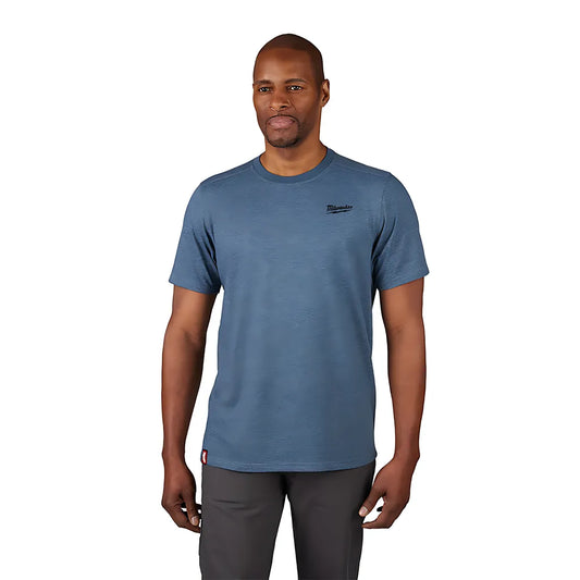 Freeflex Hybrid Work Tee - Short Sleeve - Blue 2X-Milwaukee-603BL-2X-8042