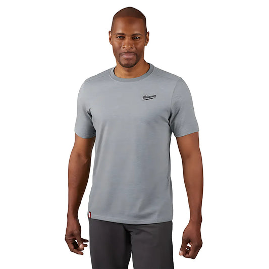 Freeflex Hybrid Work Tee - Short Sleeve - Gray M-Milwaukee-603G-M-8052