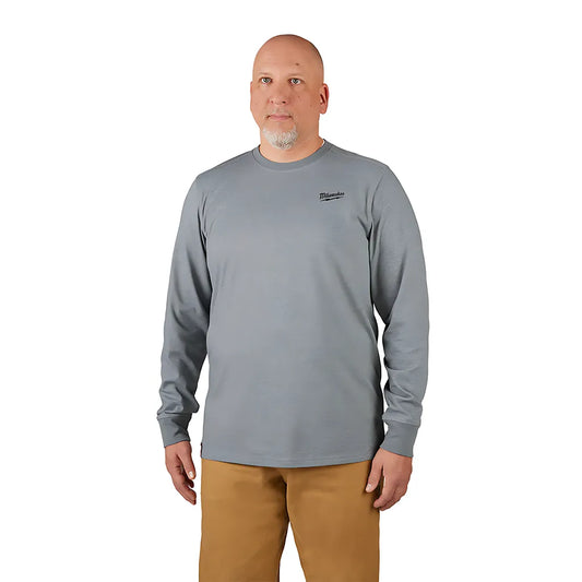 Freeflex Hybrid Work Tee - Long Sleeve - Gray L-Milwaukee-604G-L-8026