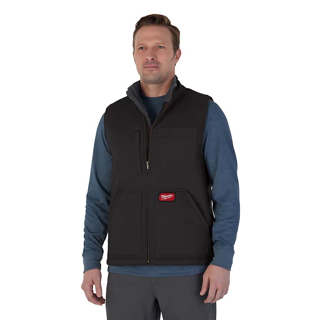 Gridiron Sherpa-Lined Vest - Black 2X-Milwaukee-801B-2X-8243