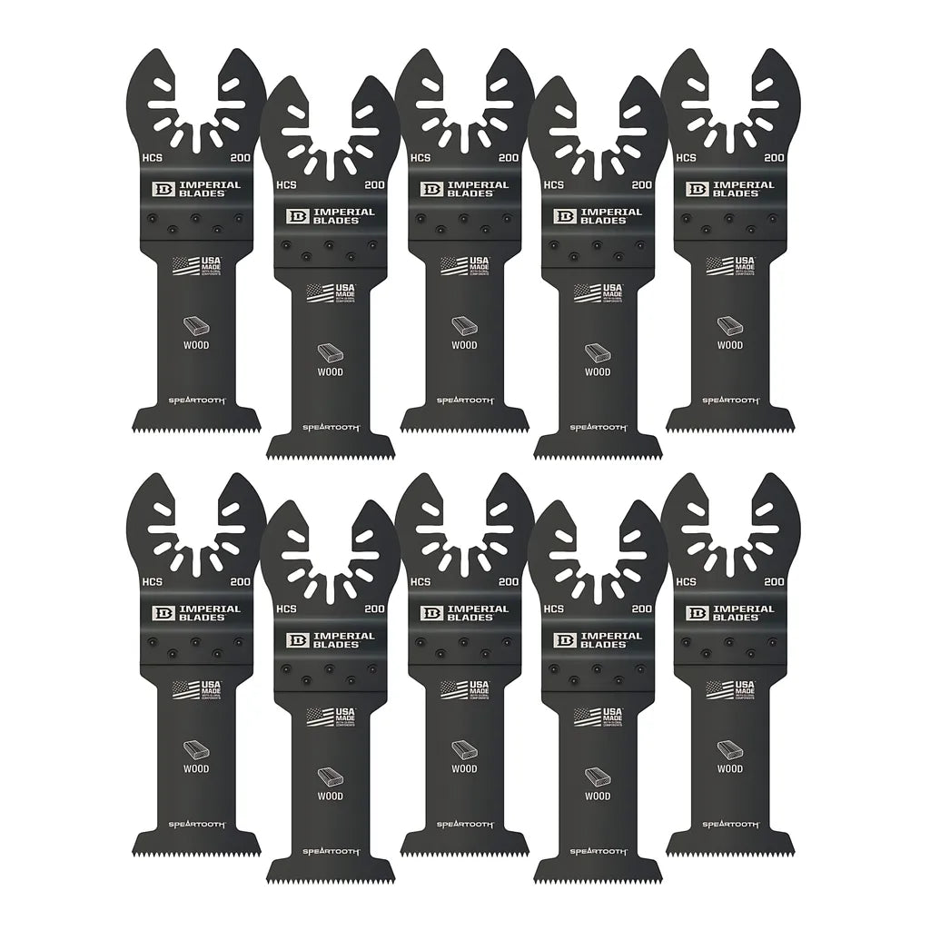 Imperial Blades Iboa200-10 One Fit 1-3/8" Speartooth Fast Cut Wood Blade, 10Pc-Milwaukee-IBOA200-10-8512