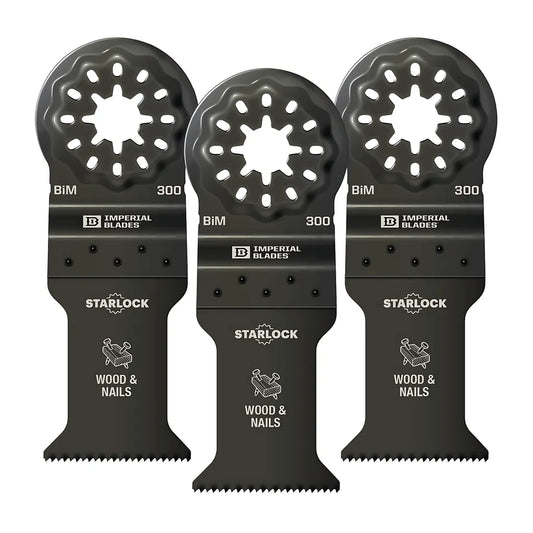 Imperial Blades Ibsl300-3 Starlock 1-3/8" Standard Wood & Nails Blade, 3Pc-Milwaukee-IBSL300-3-8534