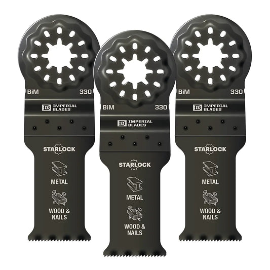 Imperial Blades Ibsl330-3 Starlock 1-1/8" Standard Metal Blade, 3Pc-Milwaukee-IBSL330-3-8536