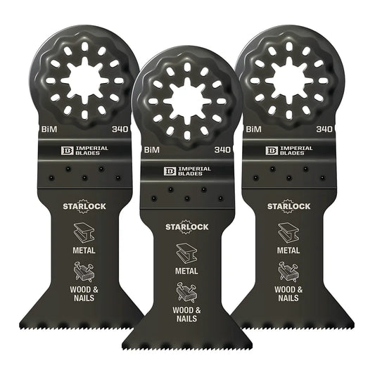 Imperial Blades Ibsl340-3 Starlock 1-3/4" Standard Metal Blade, 3Pc-Milwaukee-IBSL340-3-8537