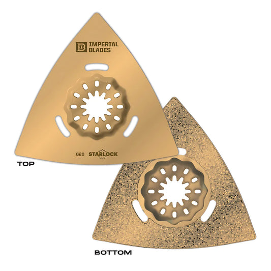 Imperial Blades Ibsl620-1 Starlock 3-1/8" Carbide Grit Triangle Rasp, 1Pc-Milwaukee-IBSL620-1-8541