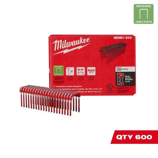 1" Insulated Cable Staples-Milwaukee-MNM1-600-3603