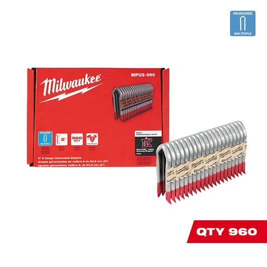 2 Inch 9 Gauge Galvanized Staples-Milwaukee-MPU2-960-5065