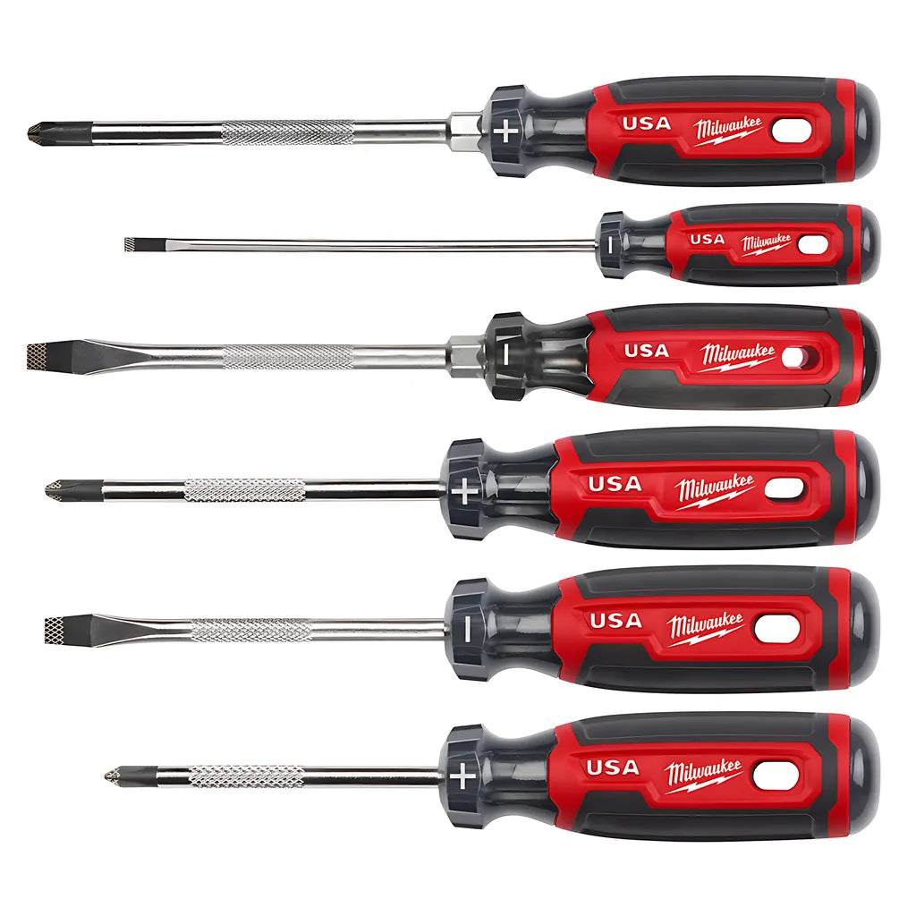 6Pc Cushion Grip Screwdriver Kit (Usa)-Milwaukee-MT200-6-6655