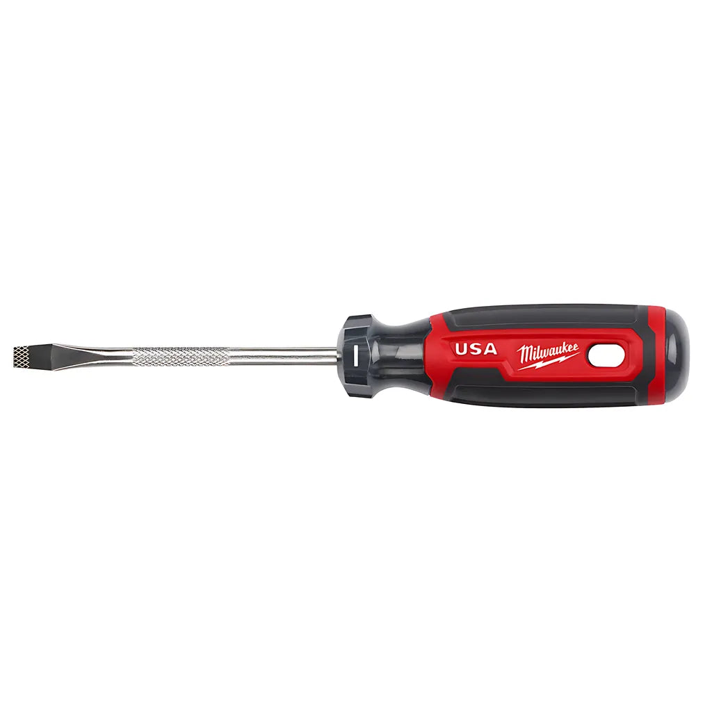 1/4" Slotted 4" Cushion Grip Screwdriver (Usa)-Milwaukee-MT206-3953