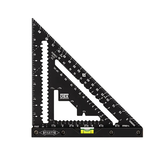 Stiletto® 7" Carpenter Square With Level-Milwaukee-STSQ7-L-11878