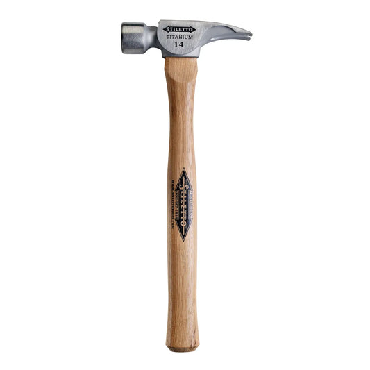 14 Oz Titanium Smooth Face Hammer With 18 In. Straight Hickory Handle-Milwaukee-TI14SS-4721