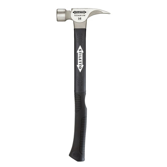 16 Oz Titanium Milled Face Hammer With 18 In. Hybrid Fiberglass Handle-Milwaukee-TI16MC-F-4884