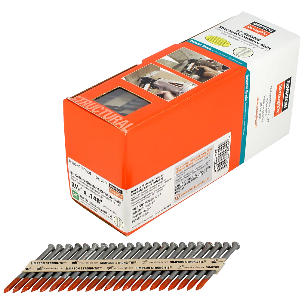 Strong-Drive® 33° Scn Smooth-Shank Connector Nail - 2-1/2 In. X .148 In. Hdg (500-Qty)-N10DHDGPT500-SP3419-3698