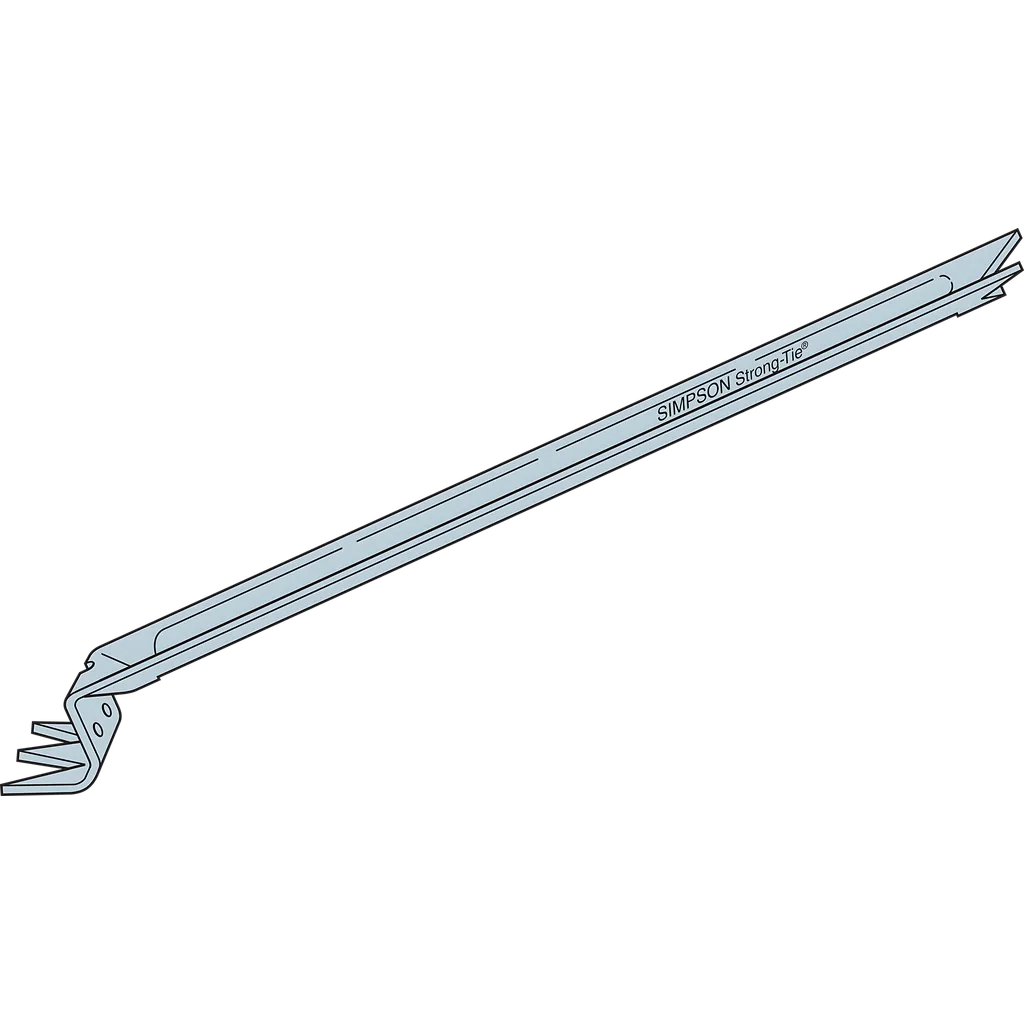 Nca 20-Gauge Galvanized Nailless Bridging For 2X8 And 2X14-NCA2X8-16-SP5102-5477