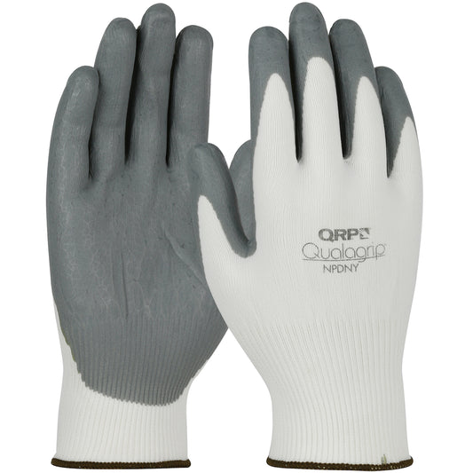 QRP NPDNYM Seamless Knit Nylon Glove with Nitrile Grip on Palm & Fingers