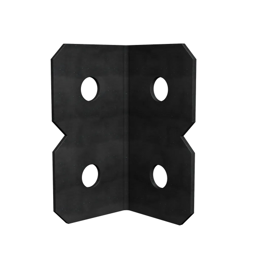 Oha 3 In. X 6 In. Black Powder-Coated Ornamental Heavy Angle-OHA36-SP6166-6602