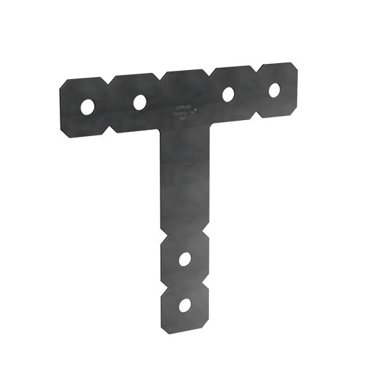 Oht 12 In. X 12 In. Black Powder-Coated Ornamental Heavy T Strap (Pack Of )-OHT-SP8239-8783