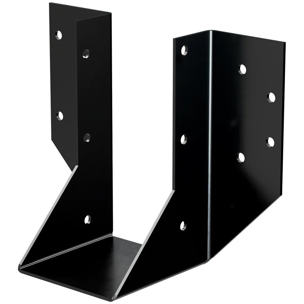 Ohu Black Powder-Coated Ornamental Joist Hanger For 4X8 W/ Strong-Drive® Sds Screws-OHU48-SDS3-SP6643-7105