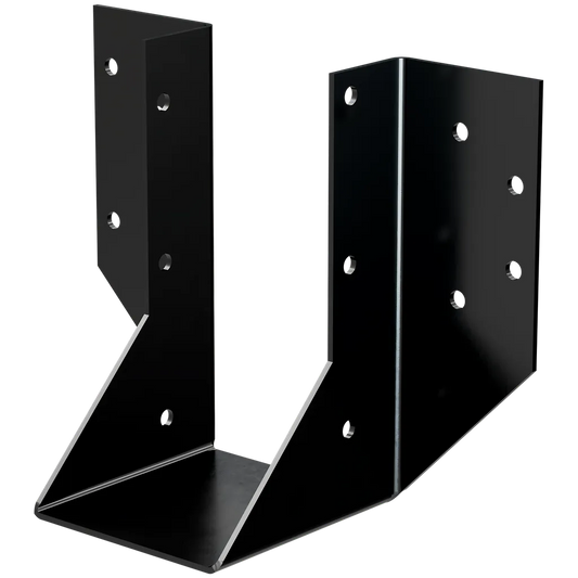 Ohu Black Powder-Coated Ornamental Joist Hanger For 4X8 W/ Strong-Drive® Sds Screws-OHU48-SDS3-SP6643-7105