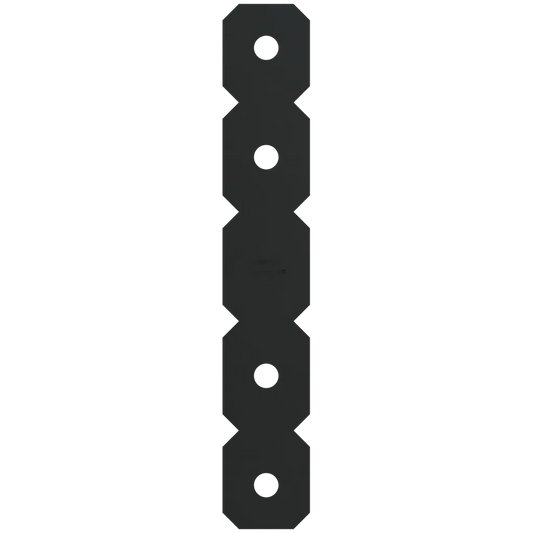 Os 2 In. X 12 In. Black Powder-Coated Ornamental Strap (Pack Of )-OS-SP2605-2850