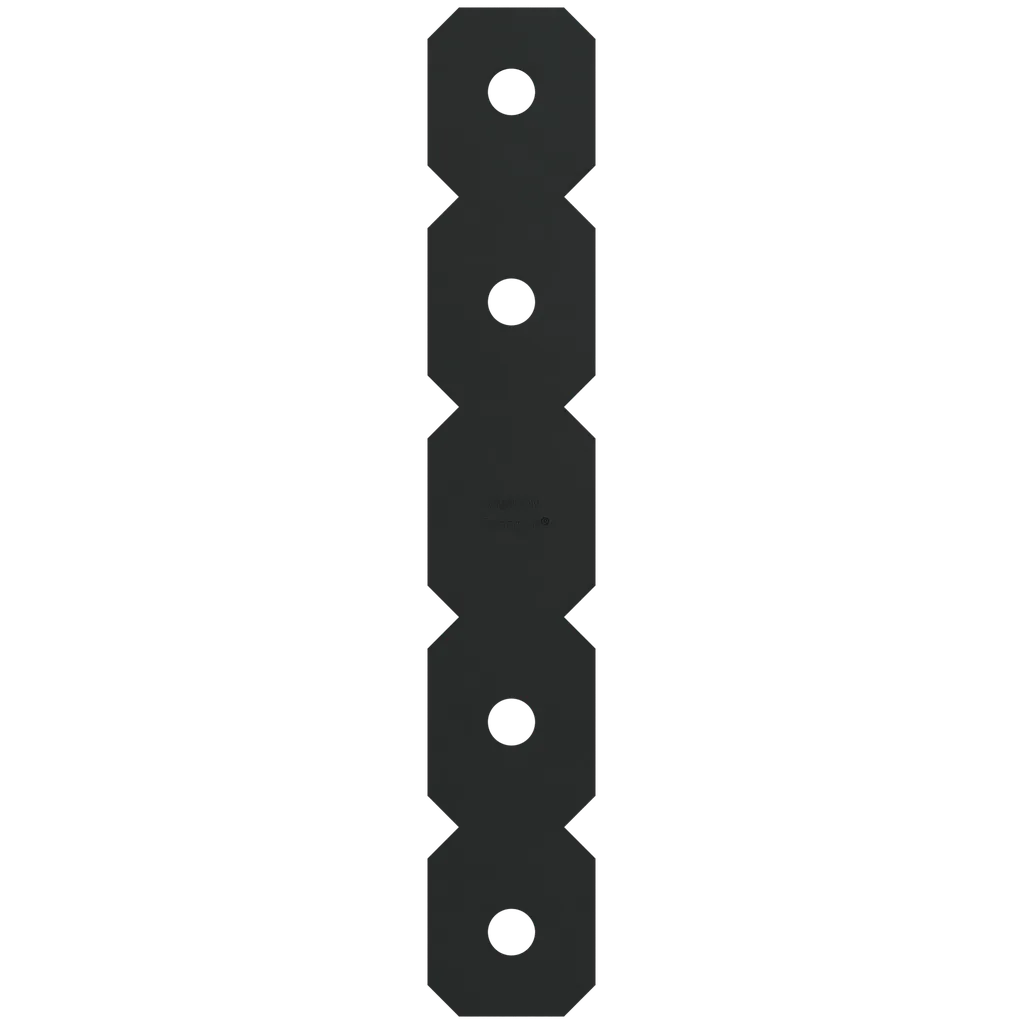 Os 2 In. X 12 In. Black Powder-Coated Ornamental Strap-OS-SP6806-7282