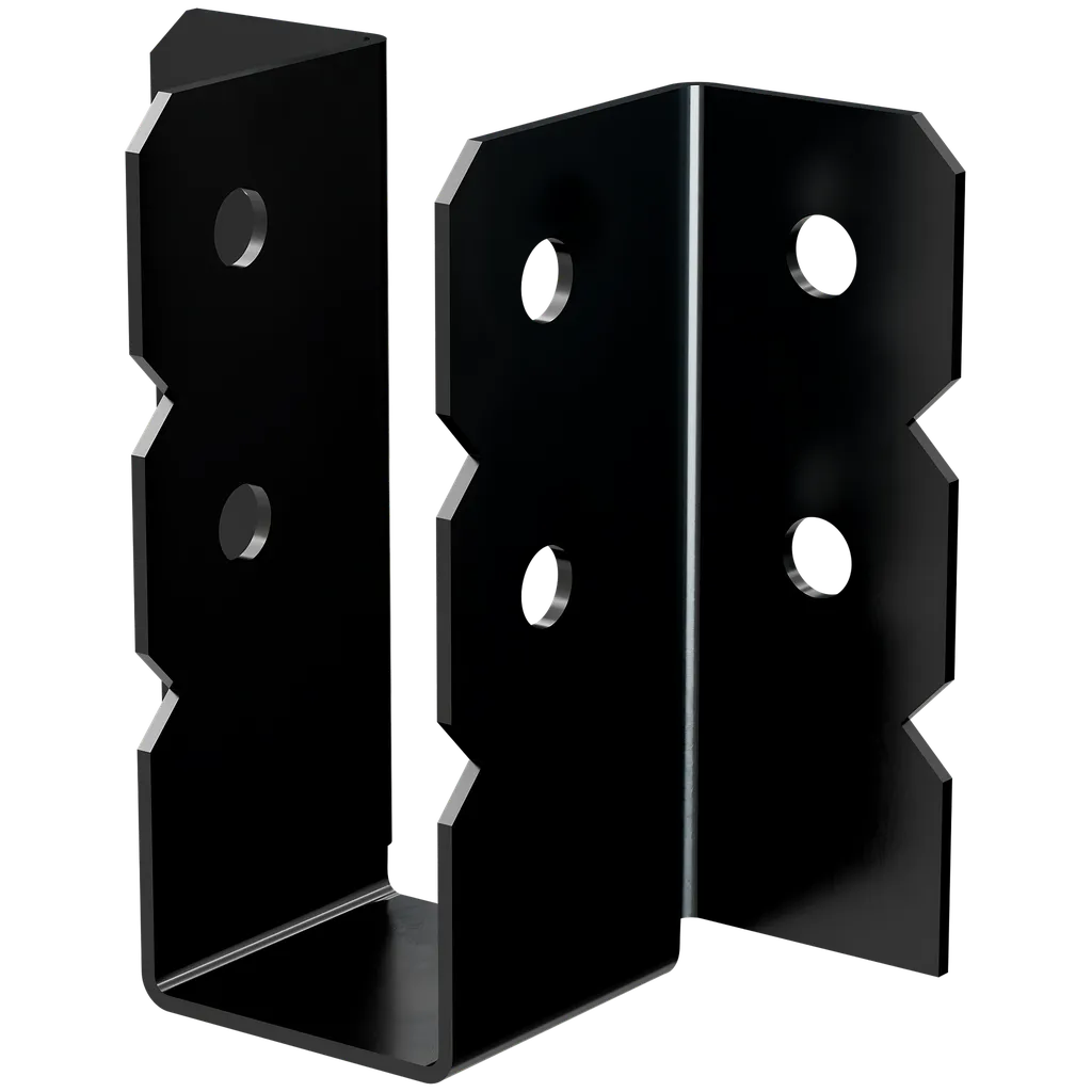 Ou Black Powder-Coated Ornamental Joist Hanger For 4X10-OU410-SP5268-5652