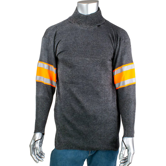 Wpp P145Sp-3Cm-Hv2-Tl-L Ata Blended Cut Resistant Pullover With Hi-Vis / Reflective Taped Sleeves And Thumb Loops P145SP-3CM-HV2-TL-L-24344