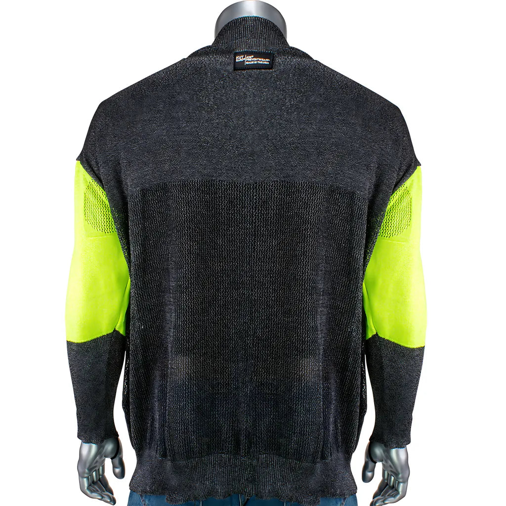 Kut Gard P190Sp3Cmhvbuv-Pp1-Tl-2Xl Ata Blended Cut Resistant Pullover With Hi-Vis Sleeves P190SP3CMHVBUV-PP1-TL-2XL-24377