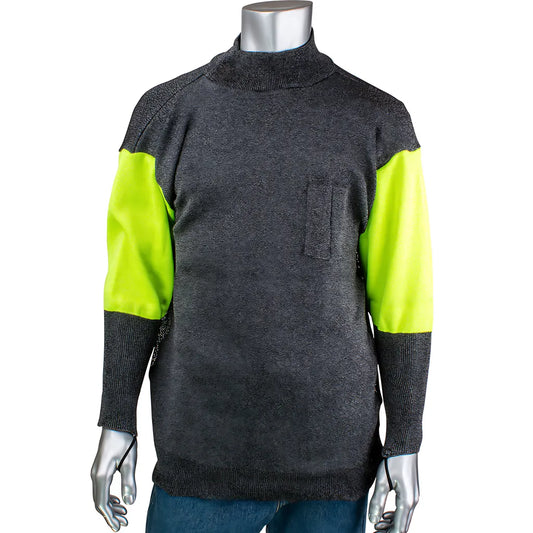 Kut Gard P190Sp3Cmhvbuv-Pp1-Tl-3Xl Ata Blended Cut Resistant Pullover With Hi-Vis Sleeves P190SP3CMHVBUV-PP1-TL-3XL-24378