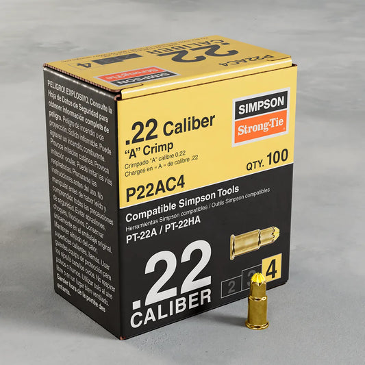 P22Ac 0.22-Caliber Single-Shot Crimp Load, Lvl 4, Yellow (100-Qty)-P22AC4-SP7952-8479