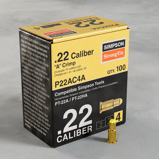 P22Ac 0.22-Caliber Imported Single-Shot Crimp Load, Lvl 4, Yellow (100-Qty)-P22AC4A-SP1409-1585