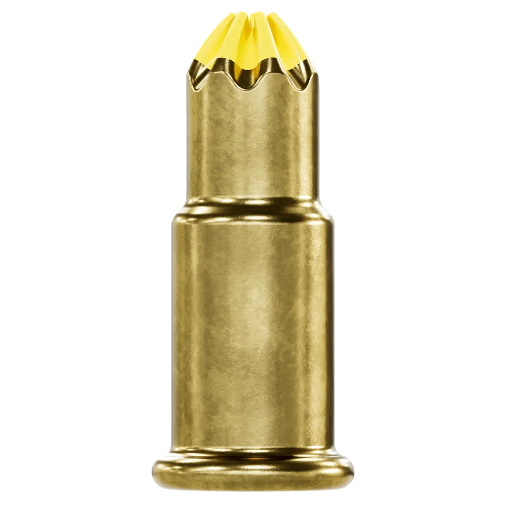 P22Ac 0.22-Caliber Imported Single-Shot Crimp Load, Lvl 4, Yellow (100-Qty) (Pack Of 100)-P22AC4B-SP8582-9142