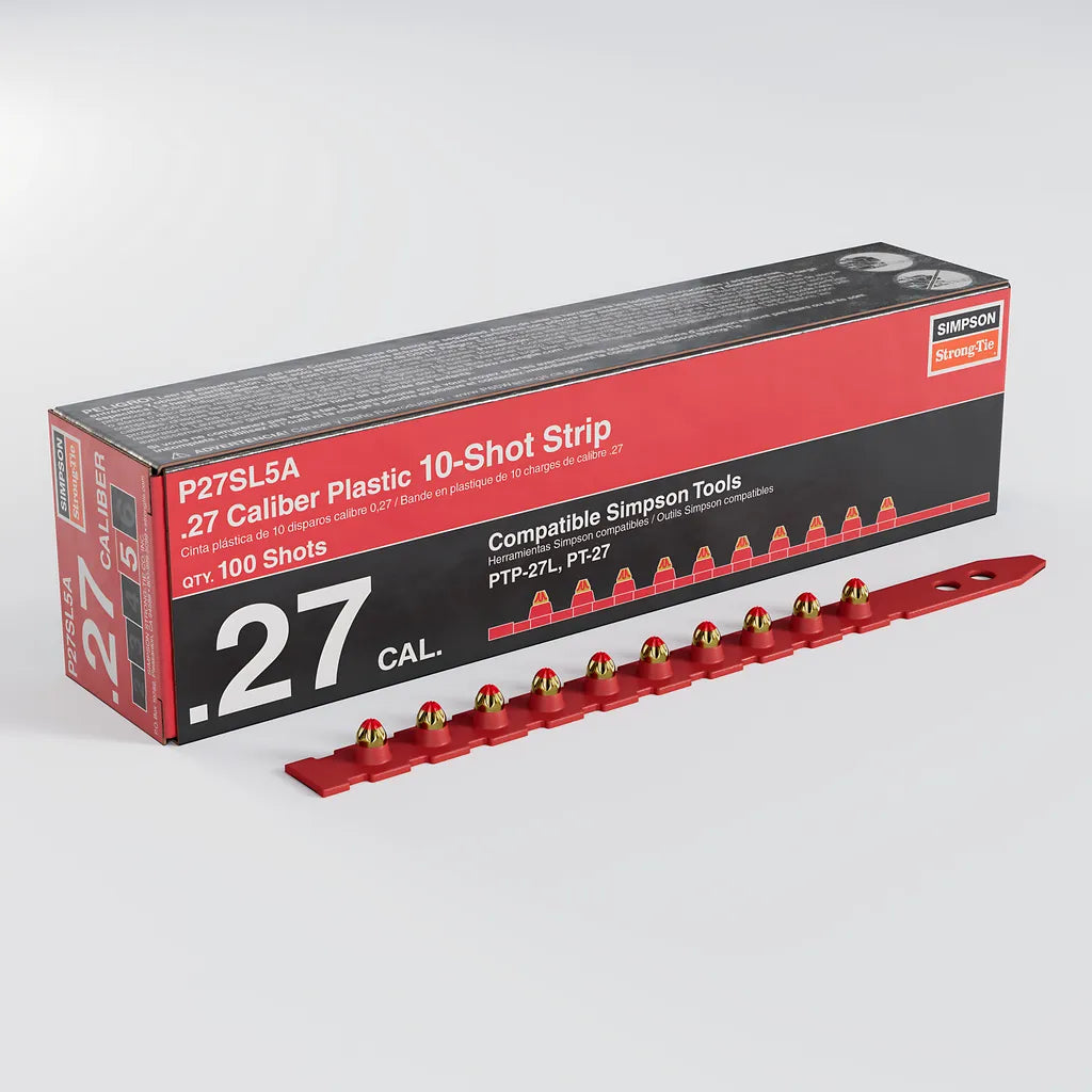 P27Sl 0.27-Caliber Plastic, Imported 10-Shot Strip Load, Red (100-Qty)-P27SL5A-SP9141-9730